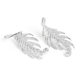 Elegant Silver Leaf Earrings